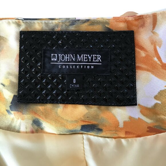 John Meyer Floral Two Piece Dress Jacket Size 8 - Picture 6 of 7